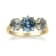 Gin & Grace 10K Yellow Gold Real Diamond Ring (I1) with Aquamarine
& London Blue Topaz
