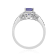Gin & Grace 14k White Gold Tanzanite with Diamond Ring