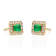 Gin and Grace 14K Yellow Gold Natural Zambian Emerald Earrings with Real Diamonds