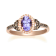 Gin & Grace 10K Rose Gold Real Diamond Ring (I1) with Genuine Morganite