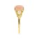 Gin & Grace 10K Yellow Gold Real Diamond Ring (I1) with Natural Pink Opal