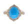 Gin and Grace 14K Yellow Gold Natural Turquoise Ring with Real Diamonds