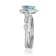 Gin & Grace 14K White Gold Aquamarine Ring with Diamond