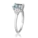 Gin & Grace 10K White Gold Blue Aquamarine Ring with Diamond