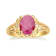 Gin & Grace 10k Yellow Gold Oval-cut Ruby and Real Diamond (I1) Ring