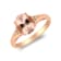Gin & Grace 10K Rose Gold Morganite and Diamond Ring