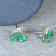 Gin and Grace10K Yellow Gold Natural Zambian Emerald Earrings with Real Diamonds