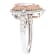 Gin & Grace 14K Two-Tone Gold Real Diamond Ring (I1) with Genuine Morganite