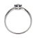 Gin & Grace 18K White Gold Real Diamond Ring (I1) with Natural Blue Sapphire