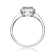 Gin & Grace 14K White Gold Blue Aquamarine Ring with Diamond
