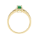 Gin and Grace 10K Yellow Gold Natural Zambian Emerald Ring with Real Diamonds