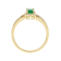 Gin and Grace 10K Yellow Gold Zambian Emerald Ring with Diamonds