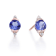 Gin & Grace 10K Yellow Gold Genuine Tanzanite and Real Diamond (I1) Earring