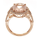 Gin & Grace 14K Rose Gold Real Diamond Big Statement Ring (I1) with
Genuine Morganite
