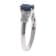 Gin and Grace 10K White Gold Natural Blue Sapphire Ring with Real Diamonds