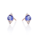 Gin & Grace 10K Yellow Gold Genuine Tanzanite and Real Diamond (I1) Earring
