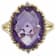 Gin & Grace 14K Yellow Gold Amethyst Ring with Diamond
