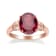 Gin & Grace 14K Rose Gold Real Diamond Ring (I1) with Raspberry
color Natural Rhodolite Garnet