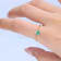 Gin and Grace 14K Yellow Gold Natural Zambian Emerald Ring with Real Diamonds