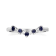 Gin & Grace 10K White Gold Real Diamond Ring (I1) with Natural Blue Sapphire