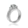 Gin & Grace 14K White Gold Aquamarine Ring with Diamond
