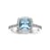 Gin & Grace 14K White Gold Aquamarine & Diamond (I1) Halo Ring