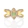 Gin & Grace 10K Yellow Gold Real Diamond Ring (I1) with Natural Opal