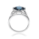 Gin & Grace 10K White Gold Real Diamond Ring (I1) with Genuine
London Blue Topaz