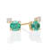 Gin and Grace 10K Yellow Gold Natural Zambian Emerald Earrings with Real Diamonds
