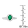 Gin and Grace 14K White Gold Zambian Emerald Ring with Diamonds
