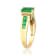 Gin & Grace 10K Yellow Gold Emerald with Diamond Ring