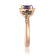 Gin & Grace 10K Rose Gold Real Diamond Ring (I1) with Genuine Morganite
