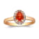 Gin & Grace 14K Rose Gold Real Diamond Anniversary Ring (I1) with
Natural Fire Opal