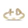 Gin & Grace 14K Yellow Gold Round-cut Real White Diamond (I1) Ring