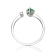 Gin and Grace 14K White Gold Zambian Emerald Ring with Diamonds