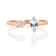 Gin & Grace 18K Rose Gold Aquamarine Ring with Diamond