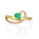 Gin & Grace 14K Yellow Gold Natural Emerald and Diamond Ring
