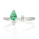 Gin and Grace 14K White Gold Zambian Emerald Ring with Diamonds