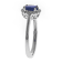 Gin and Grace 10K White Gold Natural Blue Sapphire Ring with Real Diamonds