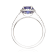 Gin & Grace 14K White Gold Real Diamond Ring (I1) with Genuine Tanzanite