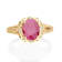 Gin & Grace 10k Yellow Gold Oval-cut Ruby and Real Diamond (I1) Ring