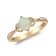 Gin & Grace 14K Yellow Gold Ethiopian Opal Ring with Diamond