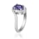 Gin & Grace 925 Sterling Silver Natural Blue Tanzanite With Real
White Diamond Ring