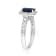 Gin & Grace 14K White Gold Diamond Ring with Blue Sapphire