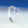 Gin & Grace 14K White Gold Real Diamond Ring (I1) with Genuine Blue Tanzanite