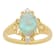 Gin & Grace 14K Yellow Gold Real Diamond Anniversary Ring (I1) with
Natural Australian Opal
