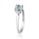 Gin & Grace 14K White Gold Blue Aquamarine with Diamond Ring