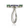 Gin and Grace 18K White Gold Natural Zambian Emerald & Tanzanite
Ring with Real Diamonds