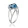 Gin & Grace 10K White Gold Real Diamond Ring (I1) with Genuine
London Blue Topaz