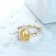 Gin & Grace 14K Yellow Gold Natural Brown and White Diamonds Ring
